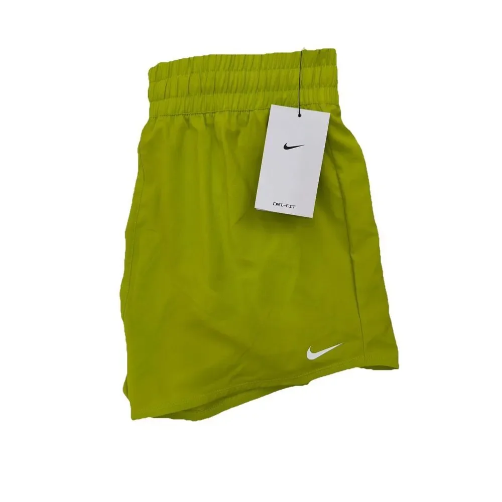Nike One Girl's Dri-Fit High-Waisted Lined Training Shorts Youth XL Green DX4967